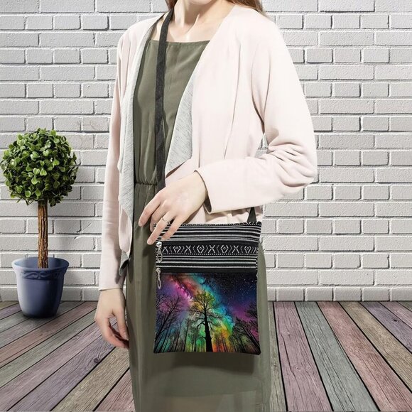 Ethnic Pattern Crossbody Bag Small Phone Wallet Organizer Adjustable Strap - Picture 3 of 7